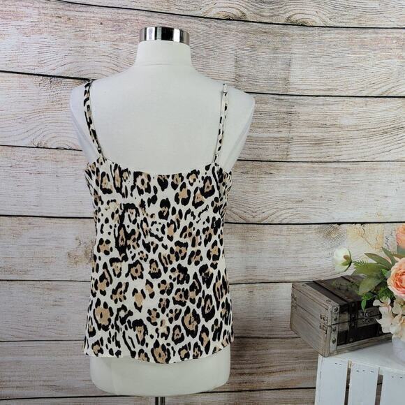 Socialite V-neck Lace Camisole In Animal Leopard Print Medium - Picture 4 of 7